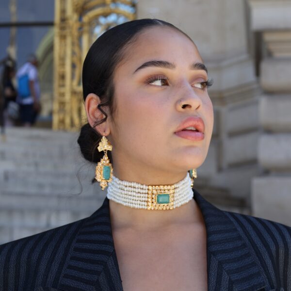 Le Choker Azur Moroccan Handmade Jewelry Paris Turquoise Qaftans Contemporains Raffinés Achat Bijoux Marocains Mariage